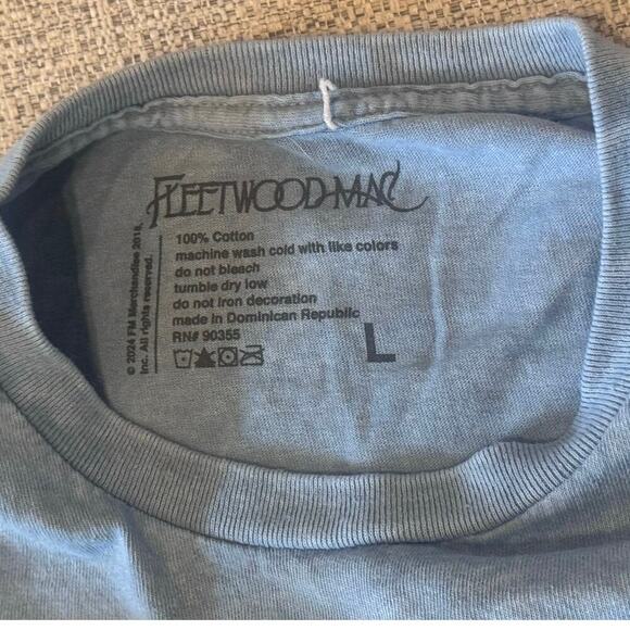 Fleetwood Mac Rumours Blue Band Short Sleeve Graphic T-Shirt Mineral Wash XL - Picture 5 of 7